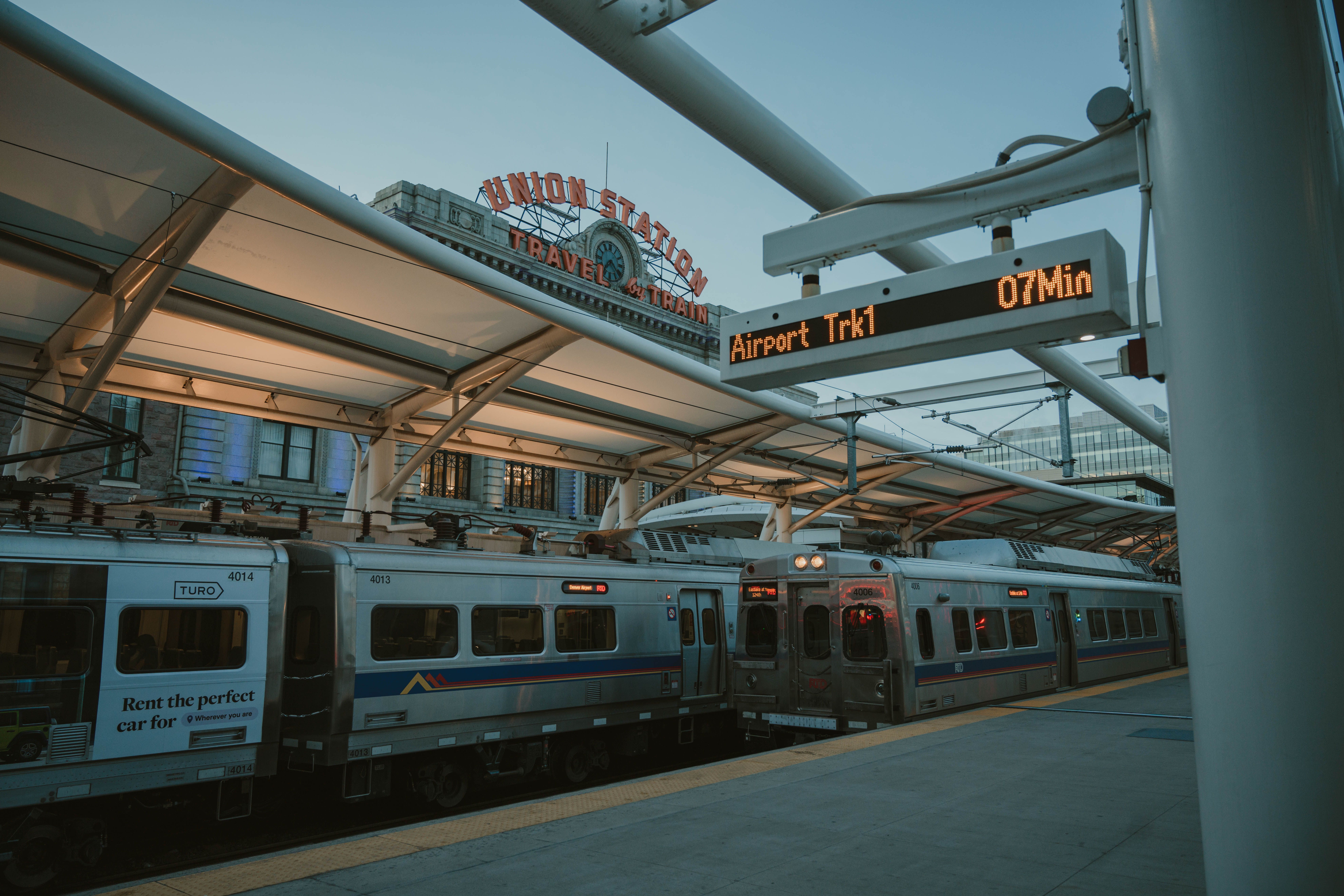 Inside the restored Denver Union Station great hall, a free indoor stop for families